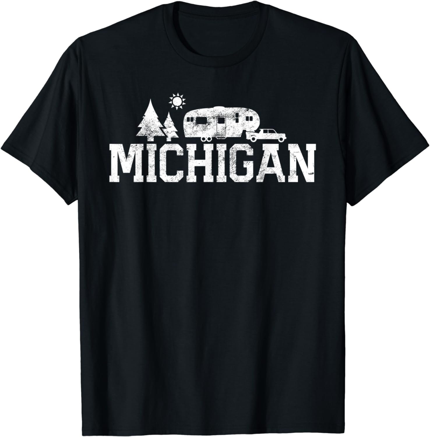 Michigan Camping Shirt Michigander Camp 5th Wheel Vacation T-Shirt