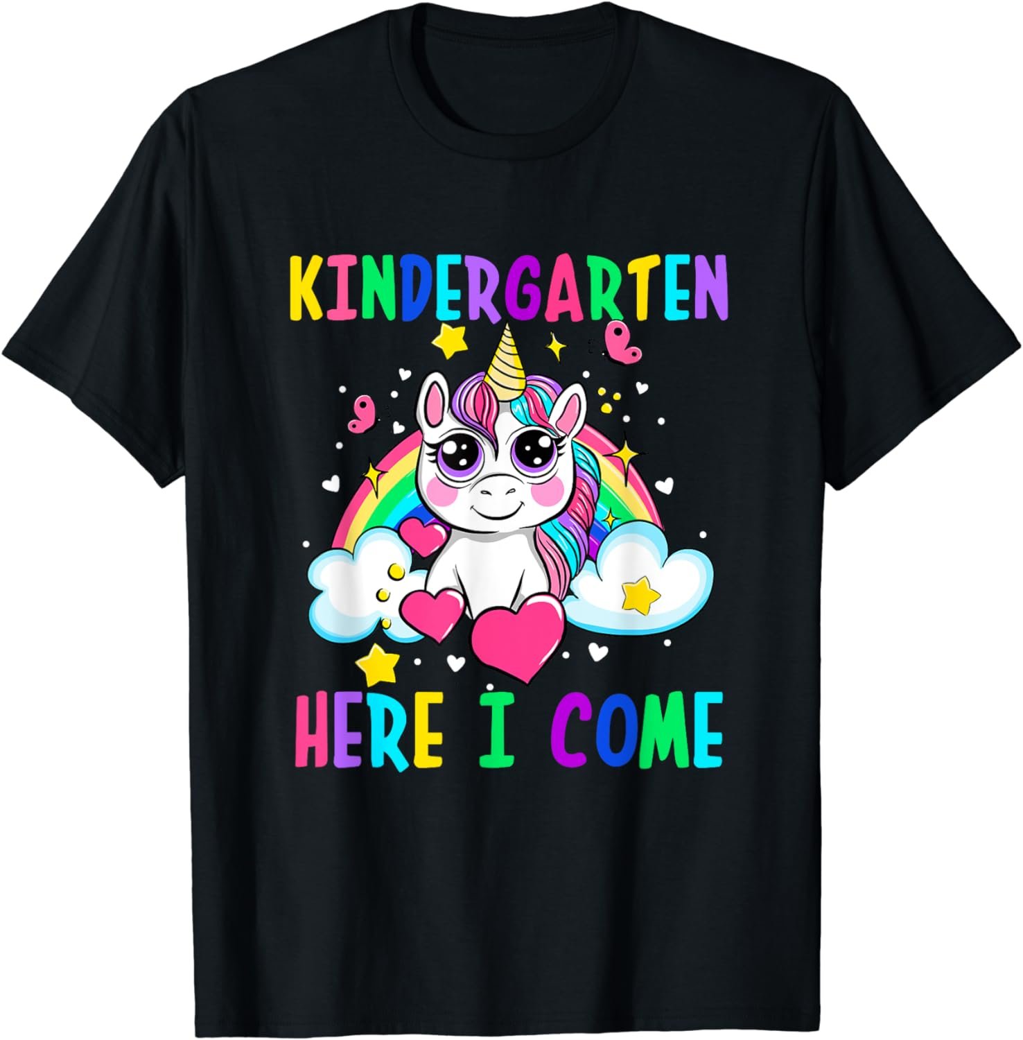 Cute Unicorn Kindergarten Here I Come School Kindergarten T-Shirt