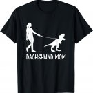 Dachshund Mom Doxie Mama Dog Dinosaur Women Mother's Day T-Shirt