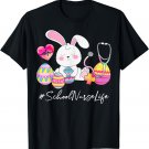 Stethoscope Cute Bunny School Nurse Life Easter Christians T-Shirt