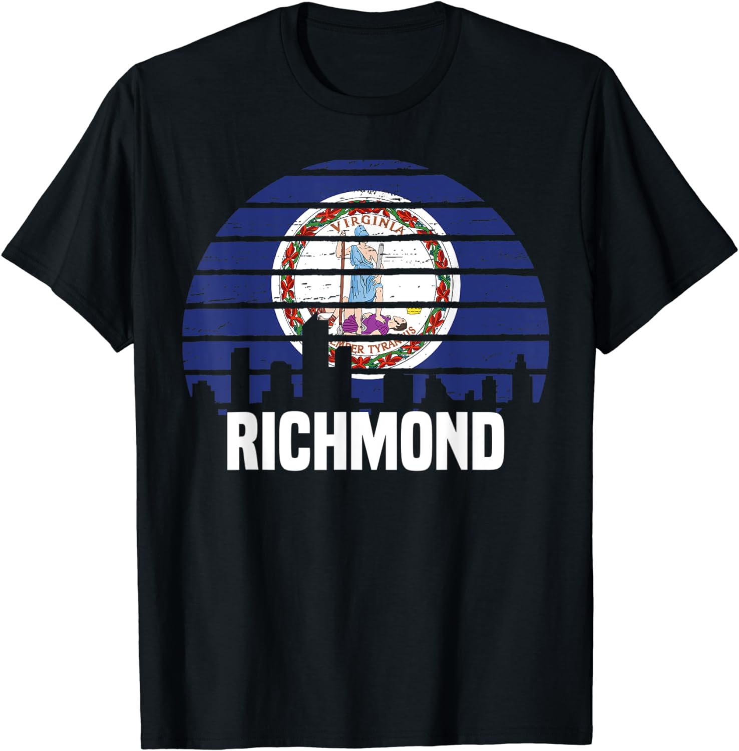 Richmond Virginia T-Shirt VA Group City Trip Silhouette Flag
