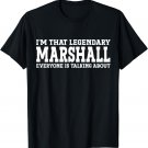 Marshall Surname Funny Team Family Last Name Marshall T-Shirt