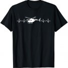 Helicopter Heartbeat Funny Pilot Lifeline Gift T-Shirt