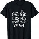 My Greatest Blessings Call Me Vava Portuguese Grandma T-Shirt