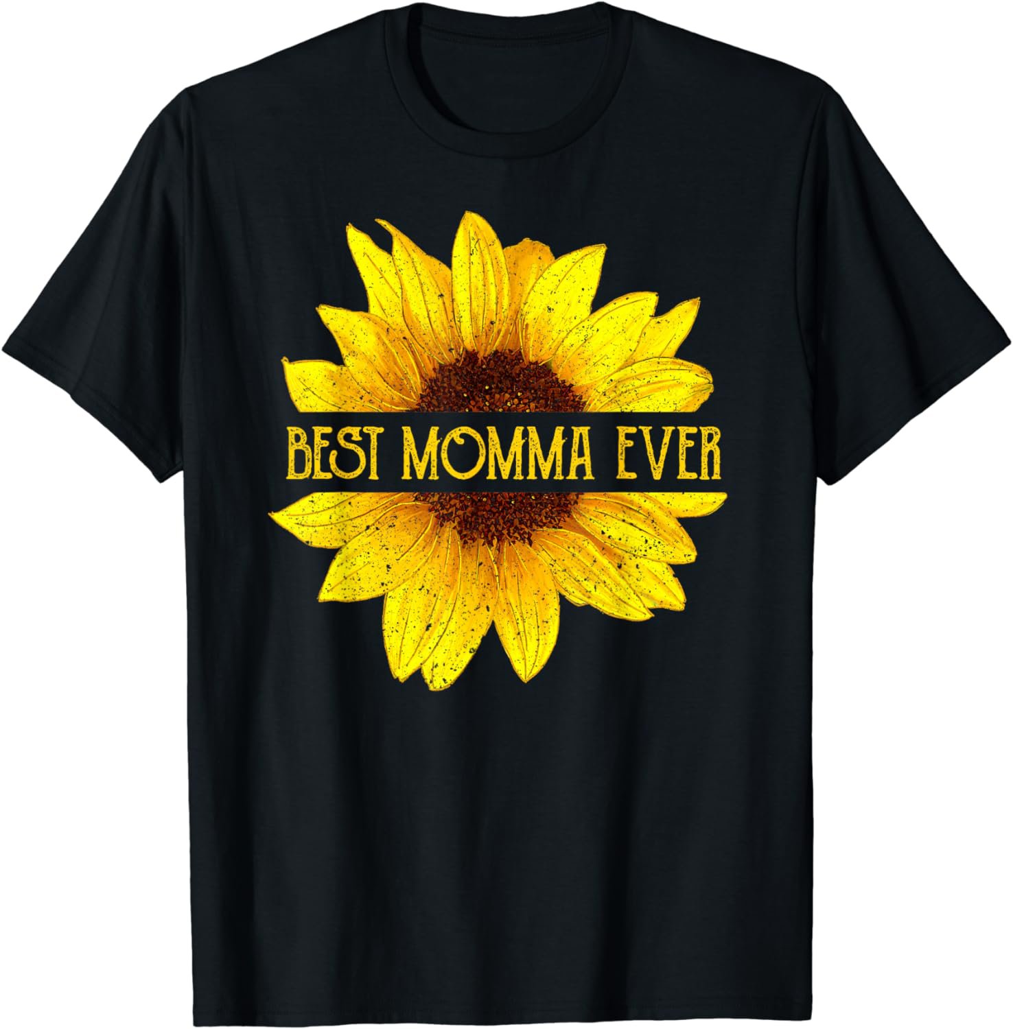Funny Best Momma Ever Sunflower Apparel, Fun Grandma Womens T-Shirt