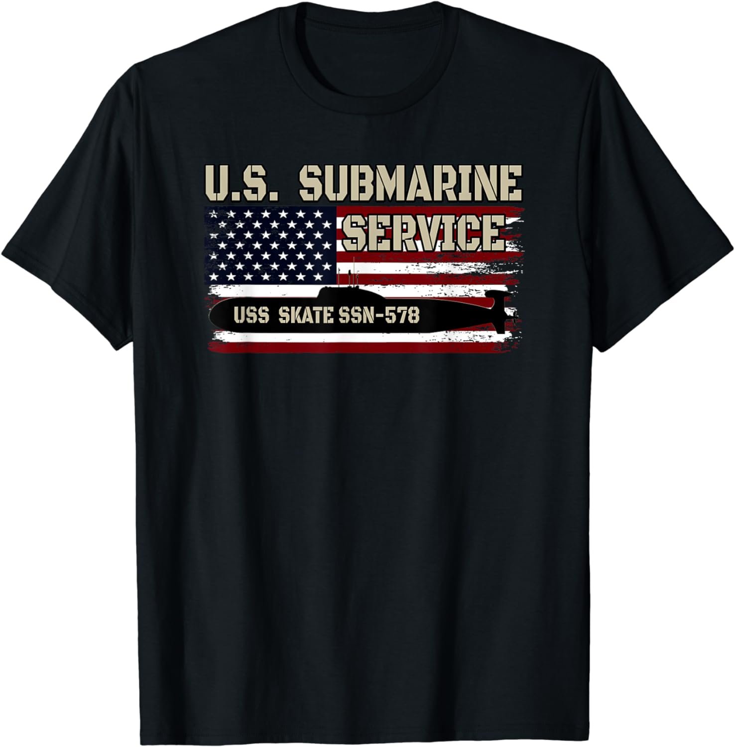 USS Skate SSN-578 Submarine Veterans Day Father's Day T-Shirt