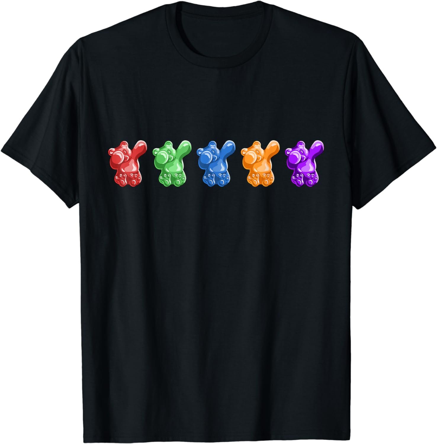 Dabbing Candy Bears Cute Dab Gummy Fruit Treat T Shirt