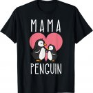 Mama Daughter Penguin Lovers Mother's Day Matching Design T-Shirt