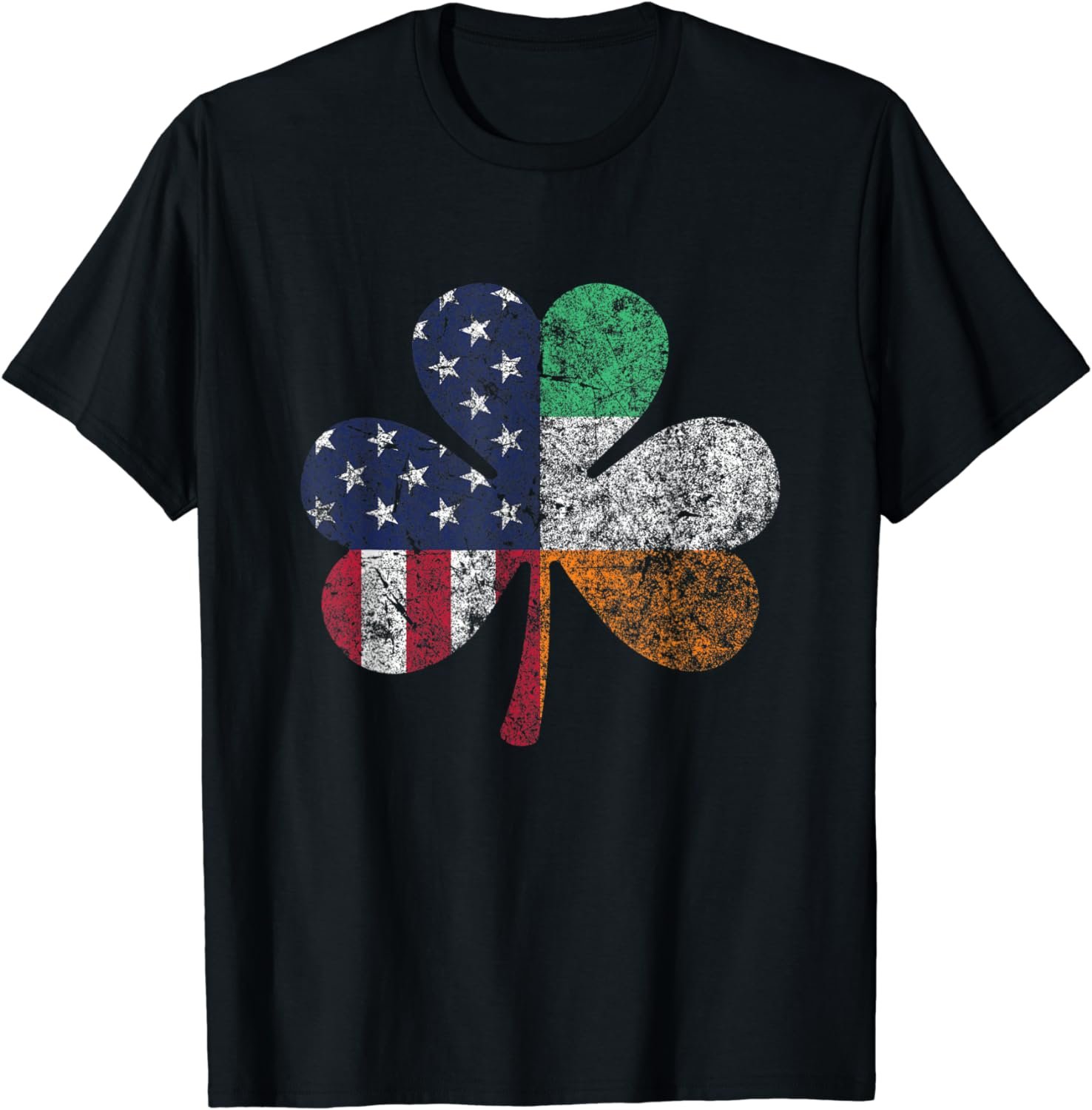 St Patricks Day Irish American Flag Shamrock Gift St. Paddys T-Shirt
