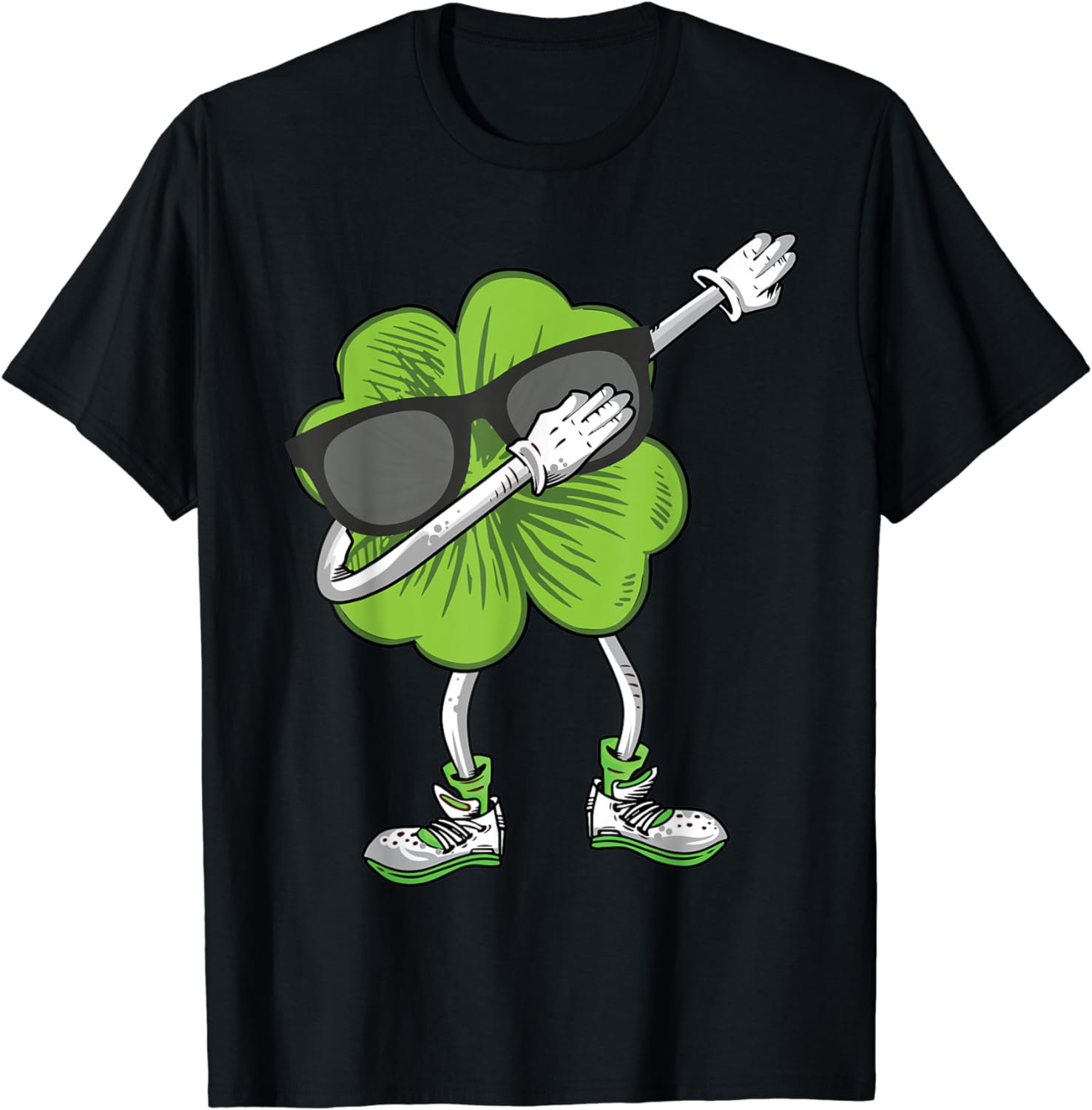 Dabbing Shamrock St Patrick's Day Funny Irish Boys Kids Dab T-Shirt