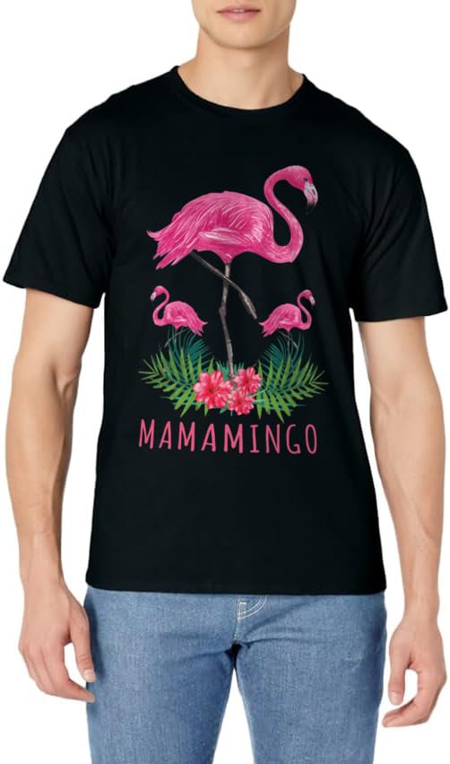 Cute Mothers Day Gift Funny Mom Flamingo With Kids Mamamingo T-Shirt