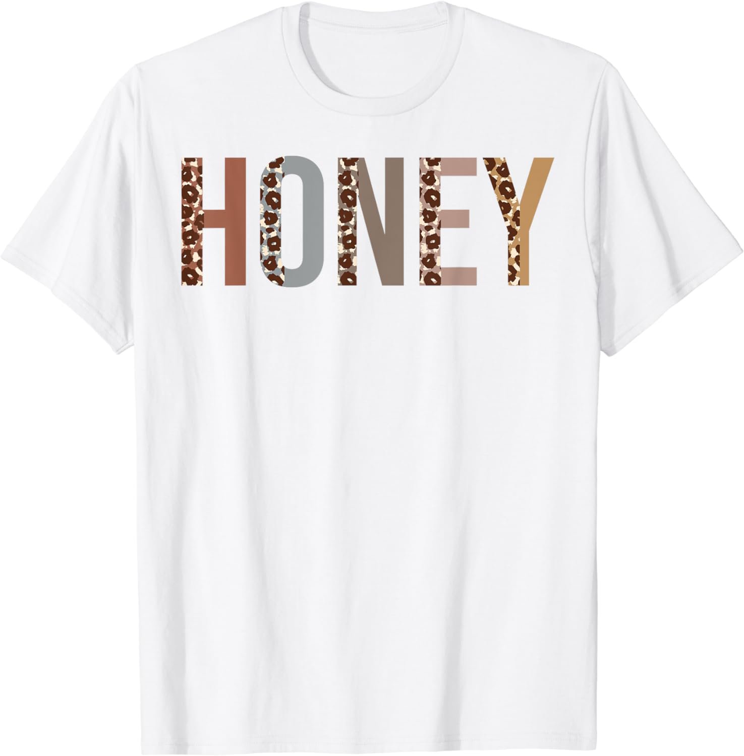 Honey Leopard Print Mom Cute Mothers Day Funny Grandma T-Shirt