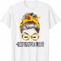 Messy Hair Bun Restorative Aide Sunflowers Mothers Day T-Shirt