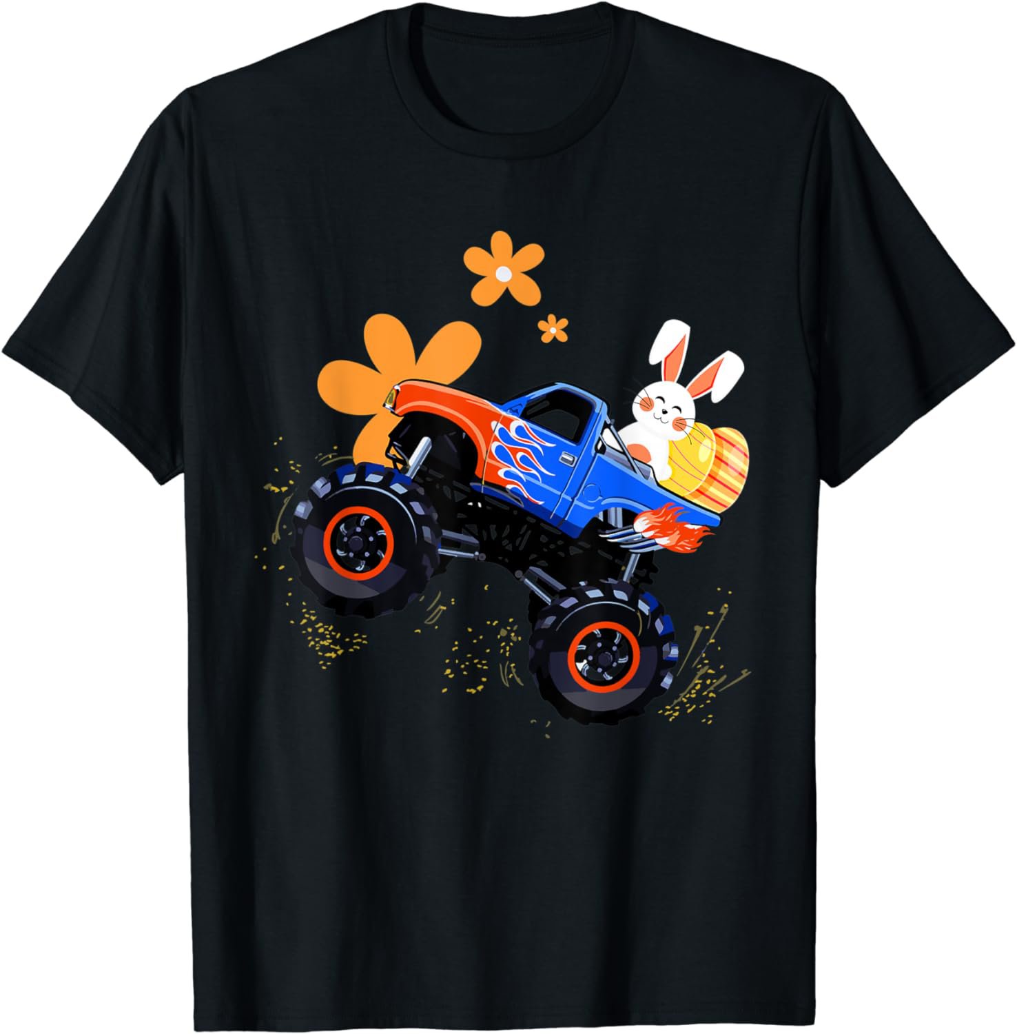 Bunny Easter Day Monster Truck Eggs Easter Gift Mens Womens T-Shirt