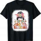 Groovy Grandma Messy Bun Women Hippie Family Matching Gifts T-Shirt