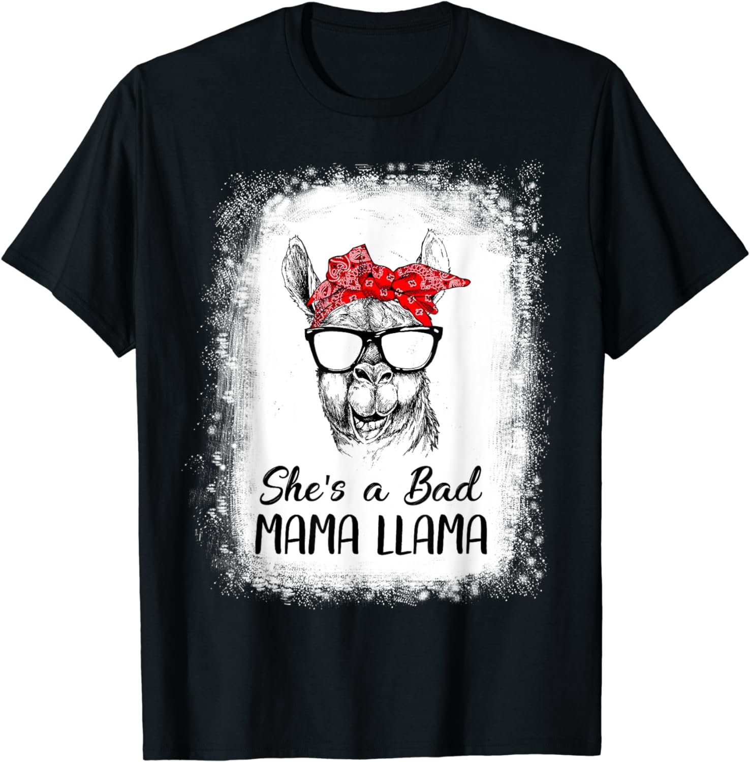 Funny She's A Bad Mama Llama Momma Funny Mother Day's T-Shirt