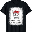 Funny She's A Bad Mama Llama Momma Funny Mother Day's T-Shirt