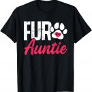 Fur Auntie Breed Paws Dogs Paw Print Puppy Pup Top Dog Breed T-Shirt