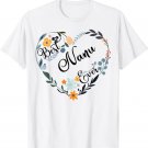 Best Nanu Ever Heart Flower Blessed Grandma Mother's Day T-Shirt