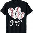 Baseball Gaga Heart Ball Funny Proud Grandma Mother's Day T-Shirt