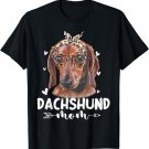 Dachshund Mom Leopard Print Dog Lovers Mother Day Gift T-Shirt