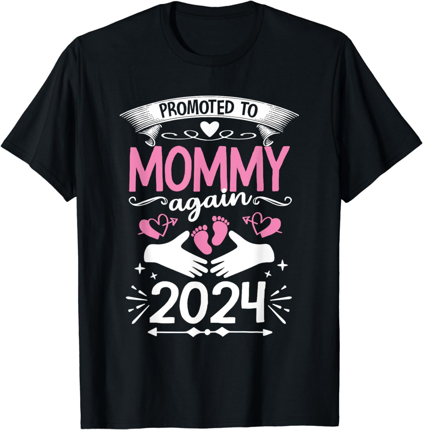 Promoted to Mommy Again 2024 Loading New Mother Pregnancy T-Shirt
