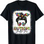 Autism Mom Life Messy Bun Bleached Mother&acirc;��s Day T-Shirt