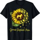 Sunflower German Shepherd Mom Dog Lover mother's day gift T-Shirt