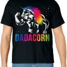 Dadacorn Muscle Fathers Day Joke Daddy Unicorn T-Shirt