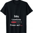 Funny Pixel Pregnant Mommy T Shirt, Baby Loading Please wait