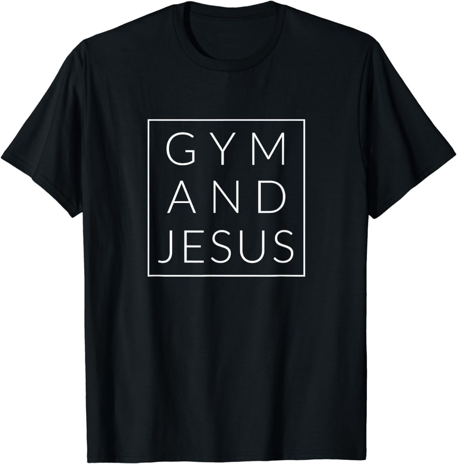 Gym and Jesus, Christian Workout, Fun Modern Fitness T-Shirt
