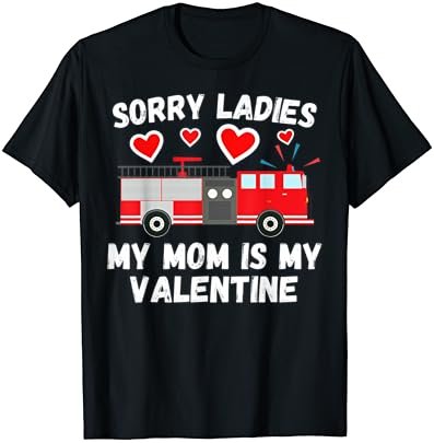 Cute Valentine's Day Son Funny Fire Engine Kids Boys Gift T-Shirt