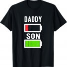 Funny Father's Day Shirt - Daddy and Son Battery Shirt Gift