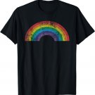 Rainbow Vintage Retro 80's Style Gift Men Women Gift T-Shirt