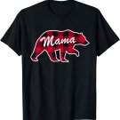 Mama Bear Red Plaid Mama Bear Christmas Family Mom T-Shirt