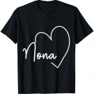 Nona Heart For Women Grandma Christmas Mother'S Day T-Shirt