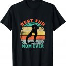 Best Fur Mom Ever Funny Retro Vintage Cat and Dog Owner T-Shirt