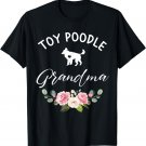 Toy Poodle Dog Grandma Silhouette Mother's Day T-Shirt