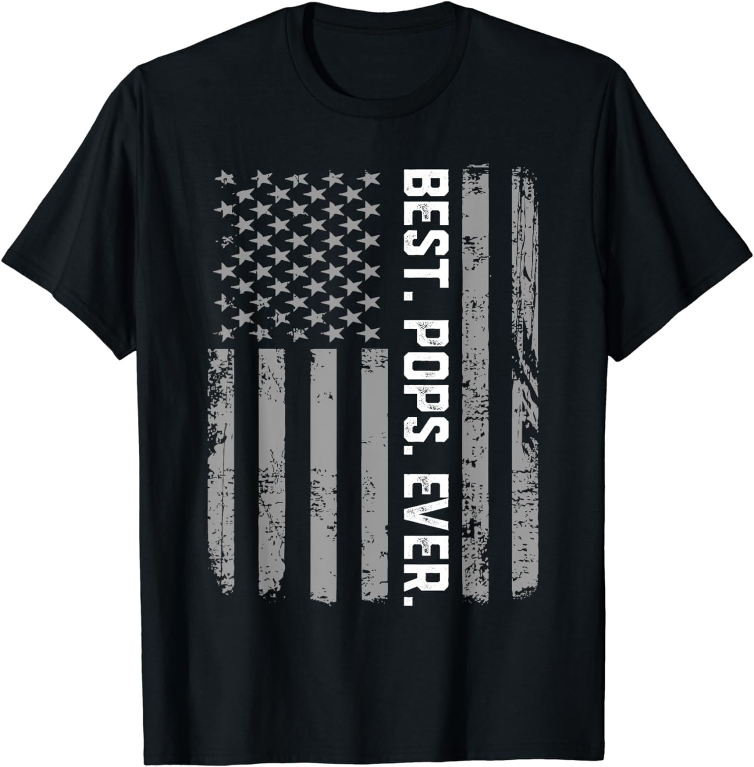Best Pops Ever Vintage American Flag T Shirt T-Shirt