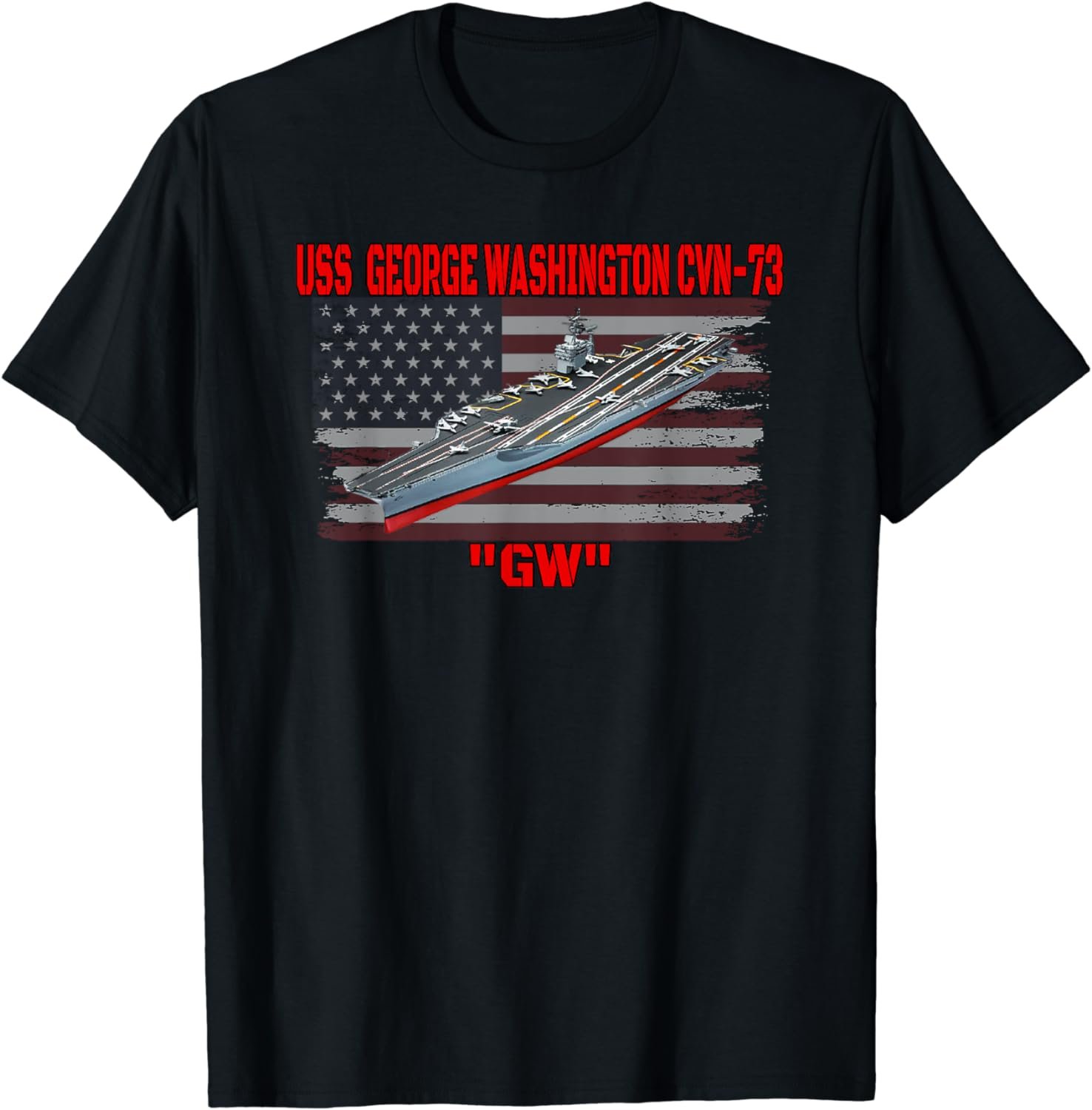 Veterans Day Aircraft Carrier USS George Washington CVN-73 T-Shirt