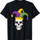 Mardi Gras Skull Jester Hat Funny Parade Costume T shirt