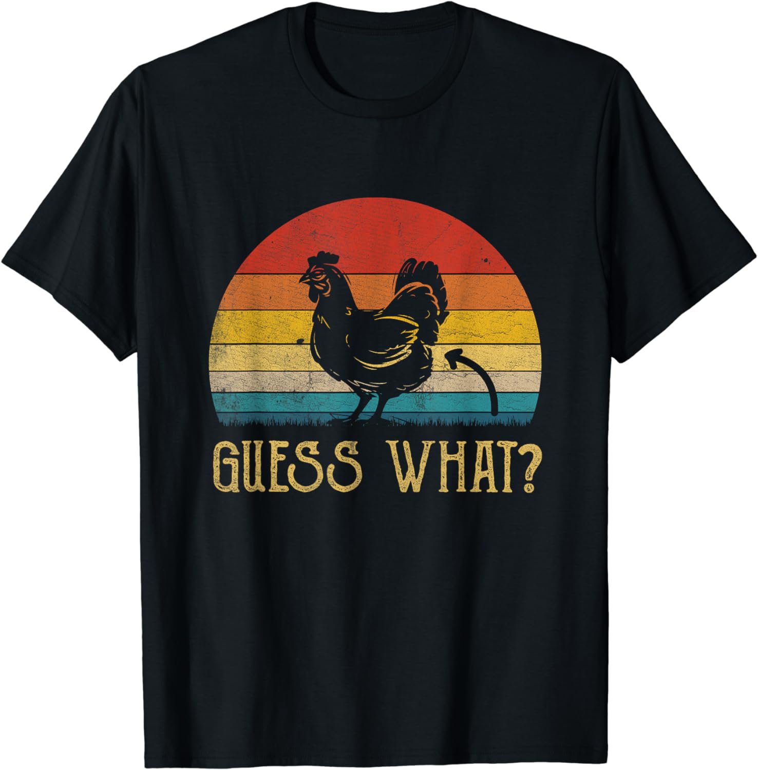 Vintage Guess What Chicken Butt T-Shirt Farm Farmer Funny T-Shirt
