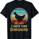 I Raise Tiny Dinosaurs Vintage Retro 70S Chicken Silhouette T-Shirt