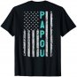 Papou Funny Fathers Day Vintage Patriotic American Flag T-Shirt