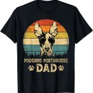Vintage Podengo Portuguese Dad Dog Lovers Father's Day Tee T-Shirt