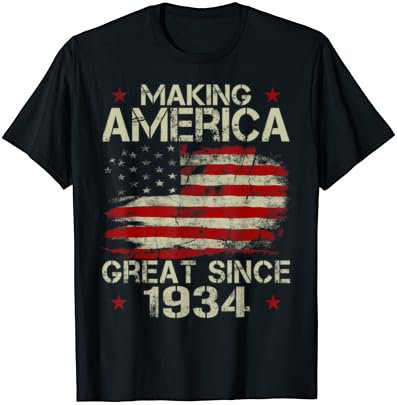 Mens Making America Great Since 1934 Vintage Gifts 86th Birthday T-Shirt
