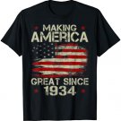 Mens Making America Great Since 1934 Vintage Gifts 86th Birthday T-Shirt