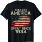 Mens Making America Great Since 1934 Vintage Gifts 86th Birthday T-Shirt