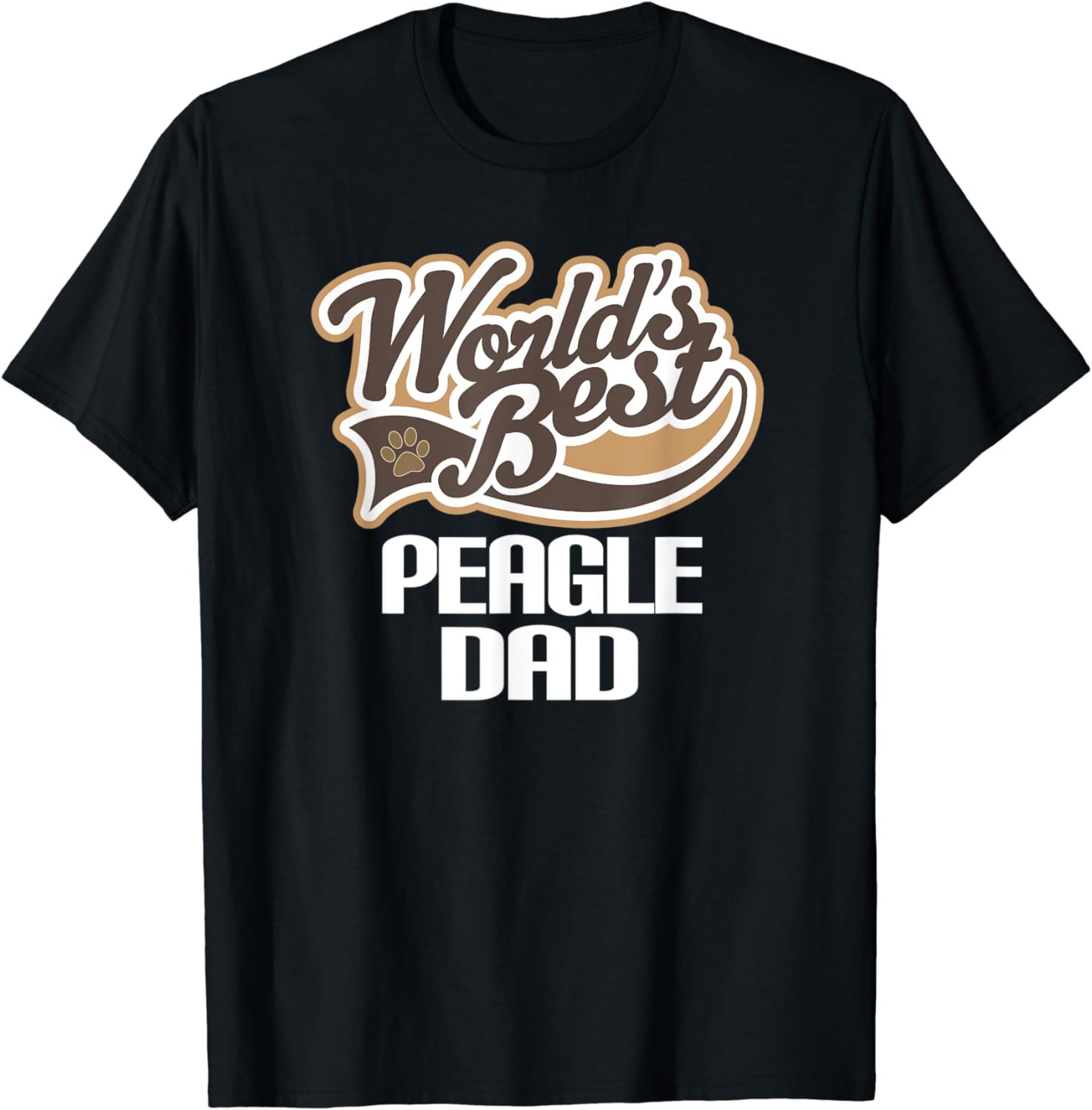 Mens Peagle Dog Dad Fathers Day Pet Gift T-Shirt