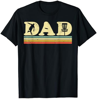 Mens Funny Disc Golf Dad Retro Fathers Day Men T-Shirt
